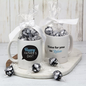 Personalized Happy Father's Day 11oz Mug with Lindor Truffles - Relax