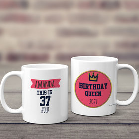 Personalized Coffee Mug Birthday Gifts (11oz) - Birthday Queen
