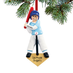 Personalized T-Ball Boy Christmas Ornament