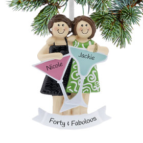 Personalized Girls Night Out (Two Friends) Christmas Ornament