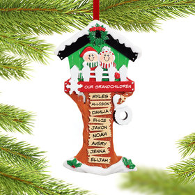 Personalized Christmas Tree House 9 Names Christmas Ornament