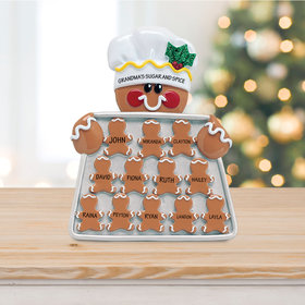 Personalized Gingerbread 12 Cookies Tabletop Christmas Ornament