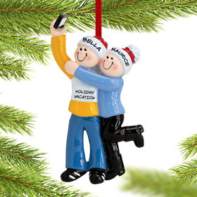 Personalized Selfie Couple Christmas Ornament