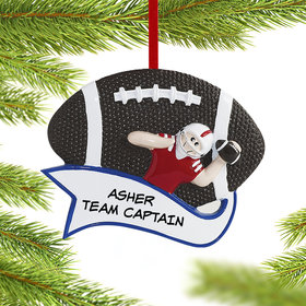 Personalized Football Male Christmas Ornament