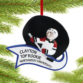Personalized Hockey Male or Female Christmas Ornament