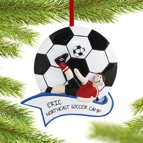 Personalized Soccer Male Christmas Ornament