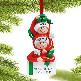 Present Parent and Child Christmas Ornament