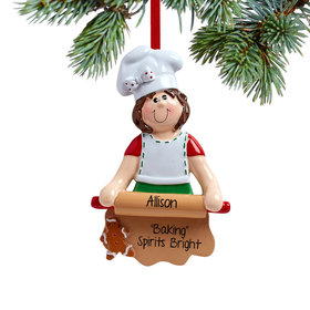 Personalized Loves to Bake Christmas Ornament