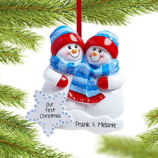 Personalized Snow Buddies Christmas Ornament