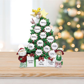 Personalized Peppermint Tree Up To 15 Table Decoration Christmas Ornament