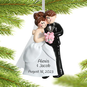 Personalized Wedding Couple Christmas Ornament