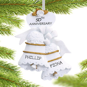 Personalized 50th Anniversary Bells Christmas Ornament