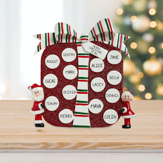 Personalized Package Family Tabletop Christmas Ornament