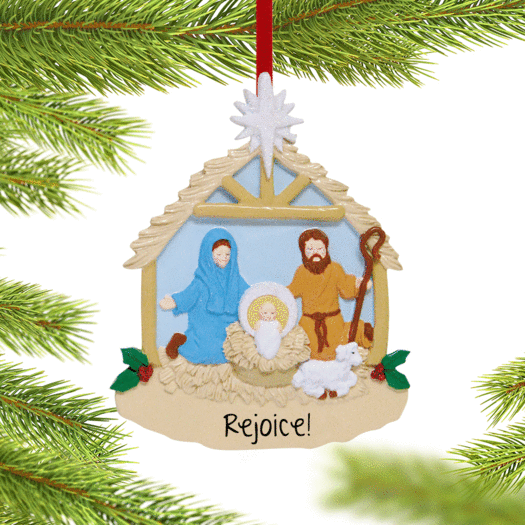 Personalized Nativity Christmas Ornament
