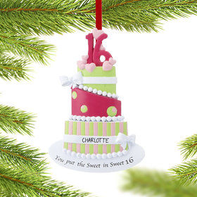 Personalized Sweet 16 Christmas Ornament