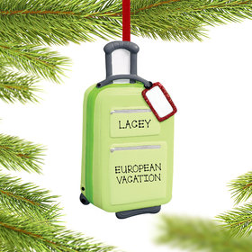 Personalized Carry On Suitcase Christmas Ornament