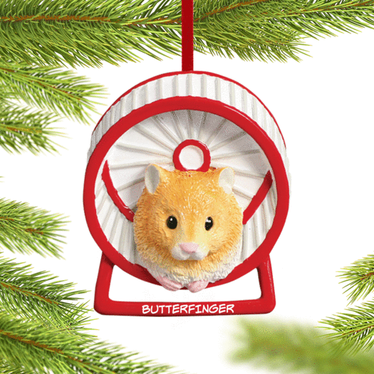 Personalized Hamster Christmas Ornament