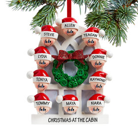 Personalized Christmas Window Family of 10 Christmas Ornament