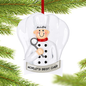 Personalized Chef Guy Christmas Ornament