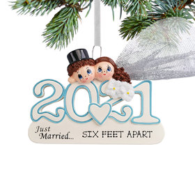 Personalized 2021 Wedding Christmas Ornament
