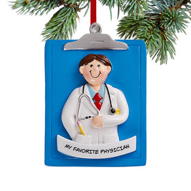Personalized Doctor Man Christmas Ornament