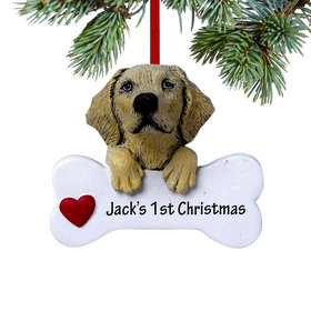 Personalized Yellow Labrador Retriever Christmas Ornament