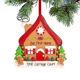 Personalized Gingerbread House Christmas Ornament