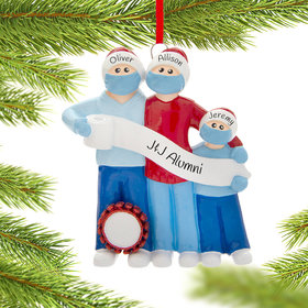 Personalized Vaccine Pandemic Survival Family of 3 Christmas Ornament