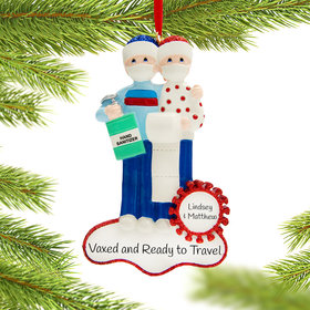 Personalized Vaccine Pandemic Toilet Paper Couple Christmas Ornament