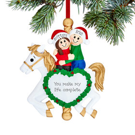 Personalized Carousel Couple Christmas Ornament