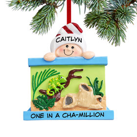 Personalized Loves Reptiles Christmas Ornament