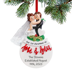 Personalized Mr & Mrs Christmas Ornament