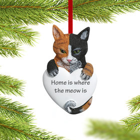 Personalized Calico Cat Christmas Ornament