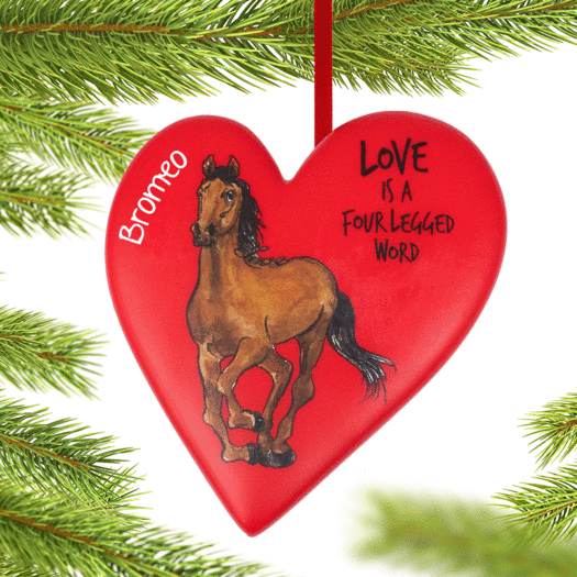 Personalized Love is a Four Legged Word Christmas Ornament