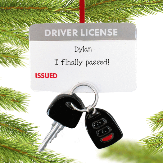 Personalized Driver's License Christmas Ornament