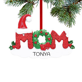 Personalized Mom Letters Christmas Ornament