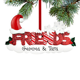 Personalized Friends Letters Christmas Ornament
