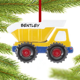 Personalized Dump Truck Christmas Ornament