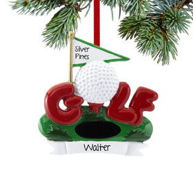 Personalized 18th Hole Christmas Ornament