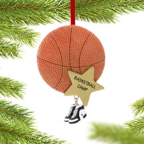 Personalized Basketball Camp Star Christmas Ornament
