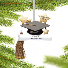 Personalized College Graduate Hat And Tassel Christmas Ornament