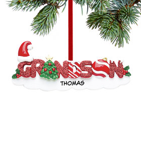 Personalized Grandson Letters Christmas Ornament