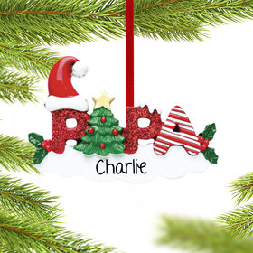 Personalized Papa Letters Christmas Ornament