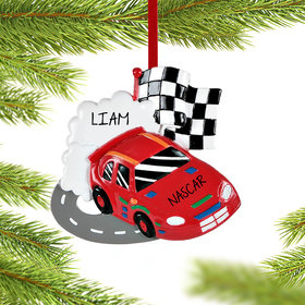 Personalized NASCAR racer Christmas Ornament