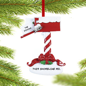 Personalized Red Mailbox Christmas Ornament
