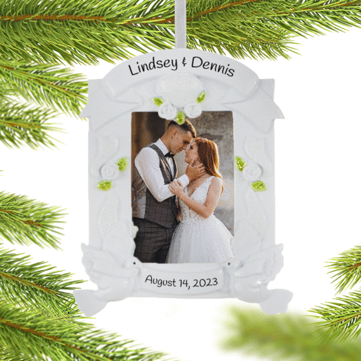 Personalized Wedding Frame Ornament Christmas Ornament