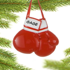 Personalized Boxing Gloves Christmas Ornament