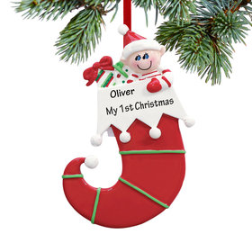 Personalized Single Elf Christmas Ornament