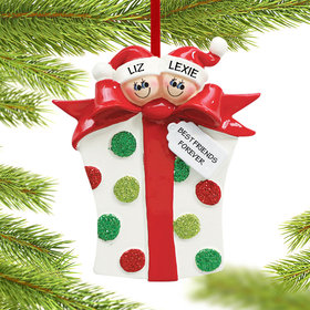 Personalized Friends Present Christmas Ornament
