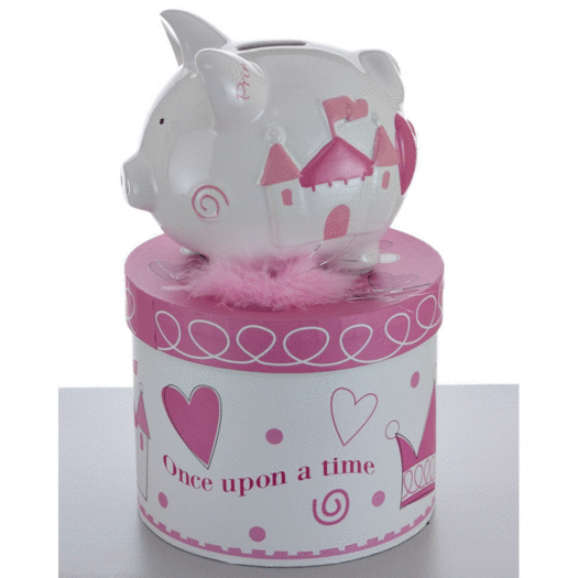 Mini Princess Piggy Bank Christmas Ornament